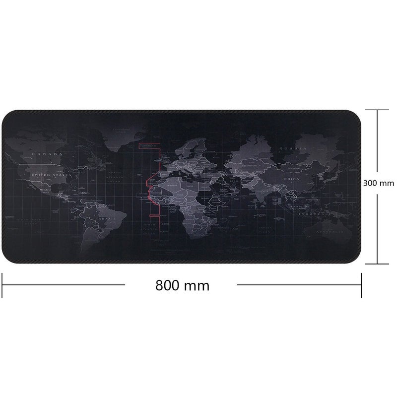 Qisan Large Gaming Mouse Pad Extended Size Mousepad for Computer Desktop PC Laptop 31.5"x11.8"x0.15" Keyboard Pad Desk Pad with Anti-Slip Rubber Base | Large Desk Mat for Keyboard and Mouse-Map 5pcs - Image 3